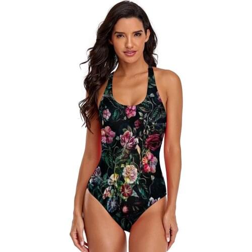 Floral Swimsuit Simple Swim Swimwear Women Wholesale 1 Piece Bathing Suit