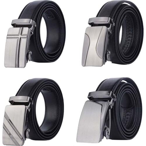 Mens Business Style Belt Leather Strap Male Belt Automatic Buckle Belts For Men Top Quality Girdle Belts For Jeans