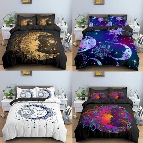 Luxury 3d Bedding Set Moon Single Twin Full Queen King Size Bedclothes Duvet Cover Bedlinen (good for Sleep)