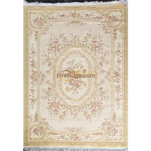 French Savonnerie Hand Knotted Wool Pile Oriental Rug Folk Carpet Wool Knitting Carpets Antique Runner Rugs