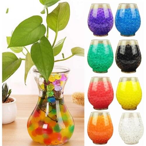 On Sale! 1000pcs/bag Colorful Hydrogel Pearl Shaped Crystal Soil Water Beads Mud Grow Ball Wedding Kids Toy Growing Water Balls