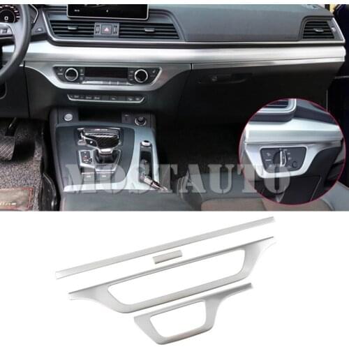 For Audi Q5 Interior Center Console Edge Molding Trim Cover 2017-2020 4pcs Car Accessories Interior Car Decor Car Trim