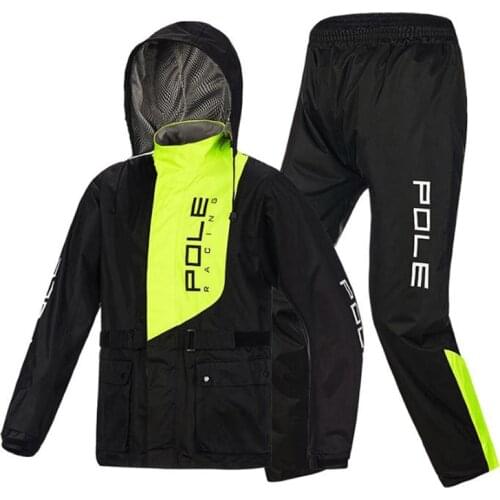 Waterproof Motorcycle Rain Suit Raincoat+Rain Pants Poncho Motorcycle Rain Jacket Motorbike Riding Rain Coat Motorcycle