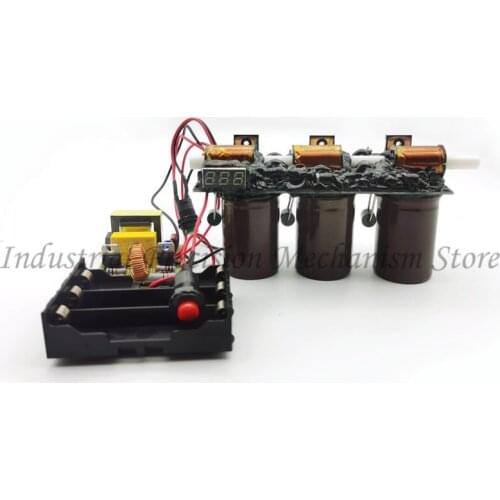 High-voltage integrated electromagnetic gun, simple multi-stage diy coil gun kit, physics experiment teaching model