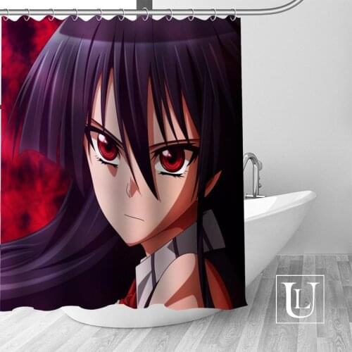 Custom akame ga kill akam Curtain Fabric Modern Shower Curtain bathroom beautiful Curtains Bath decor Polyester Cloth Waterproof