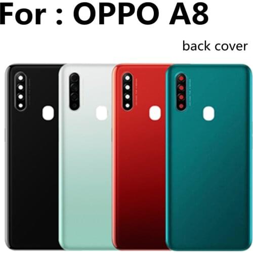 Parts Replacement 6.5" For Oppo A8 Back Battery Cover Door Housing case Rear Glass lens Replacement repair Parts