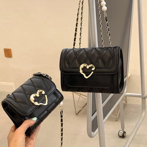 Fashion New Patent Leather Women Handbag Designers Lingge pearl Chain Shoulder Messenger Bag High Quality 2021 Girl Tote Bag