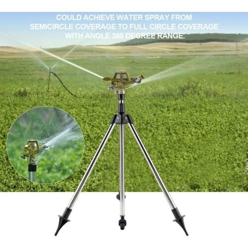 1 Set Stainless Steel Ground Insert Tripod Zinc Sprayer Watering Sprinkler Water Lawn Garden Irrigation Kits Garden Supplies