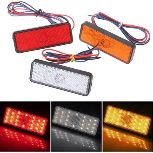 1PC 24LED Motorcycle LED Brake Light Rear Light Brake LED Reflector Motorbike Stop Light Moto Tail Light 12V