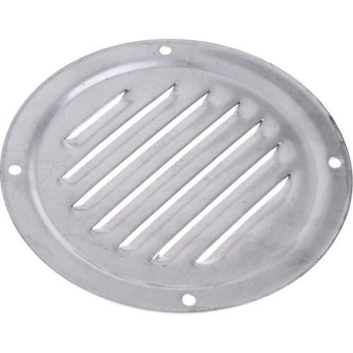2 Pack 4 Inch Round Louvered Vents - Boat Marine Hull Air Vent Grill Cover - Stainless Steel - Silver