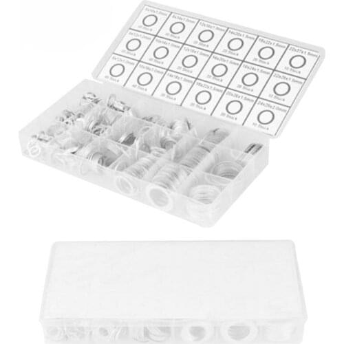 450Pcs Gaskets Washers Pure Aluminum Gasket Aluminum Flat Metal Washer Gasket Aluminum Sealing Rings
