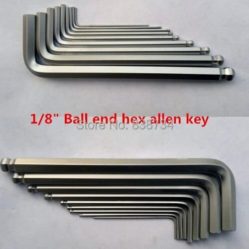 50pcs 1/8" hex allen wrench ball end hex key spanner allen wrench key