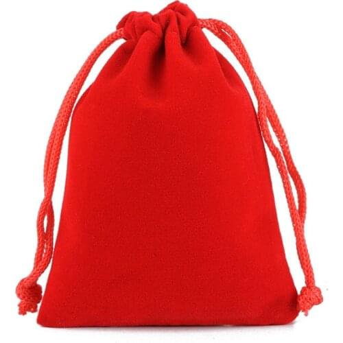 50pcs/lot 10x12cm Velvet Gift Bags Drawstring Pouch For Packing Wedding Party Things Jewelry Gift Bag Supply Can Custom Logo