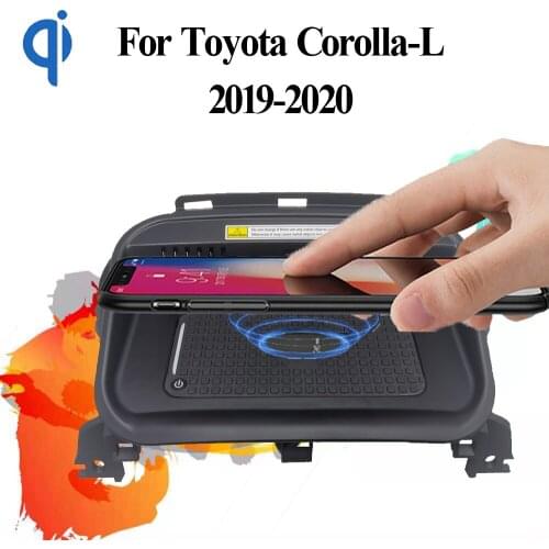 For Toyota Corolla-L Levin 2019-2020 15W Qi Fast Charging Car Vehicle Wireless Charger Pad Auto Android Phone Iphone Holder