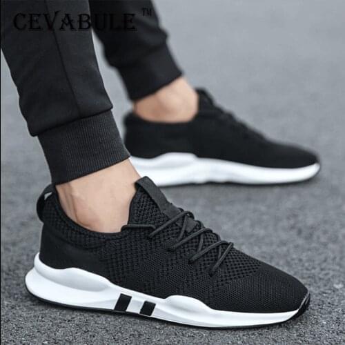 CEVABULE Mens Shoes 2021 Spring New Mesh Breathable Sports Shoes Mens Fashion Casual Shoes Comfortable Soft Sole Shoes ZC