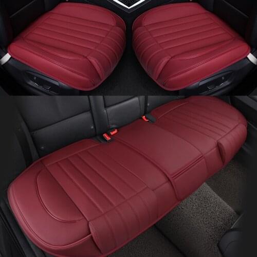Car Seat Covers Universal PU Leather Seat Cover Four Seasons Automobiles Covers Cushion Auto Interior Protector Seat Pads Chair