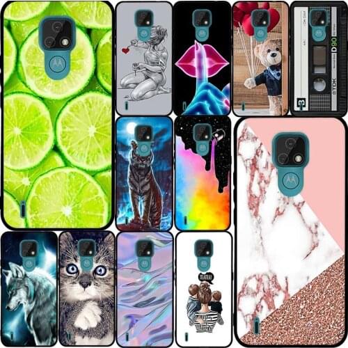 For Motorola Moto E7 G 5G Plus XT2075 Case Soft Silicone TPU Capa For Moto E7 E 7 G 5G Plus Cover Marble Pattern Coque Funda