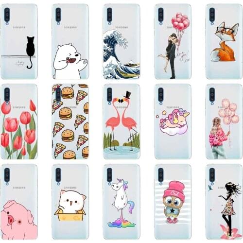 For Samsung Galaxy A50 Case Cartoon Animal Fashion cover Luxury TPU Slicone cases mobile phone shells fundas coque