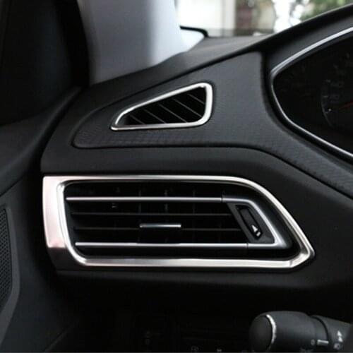 My Good Car Air Conditioning AC Vents Frame Dashboard Air Outlet Decor Stickers Cover Trim for peugeot 308 408 Car accessories