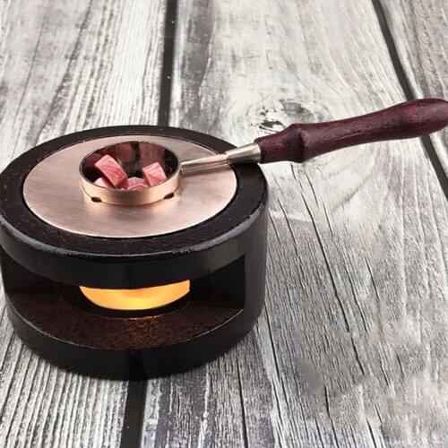 Hot Sell Useful Fashion Vintage Retro Seal Stamp 1 Pcs Wax Stick Melting Pot Holder Round Sealing Wax Stove Uniform Efficiency