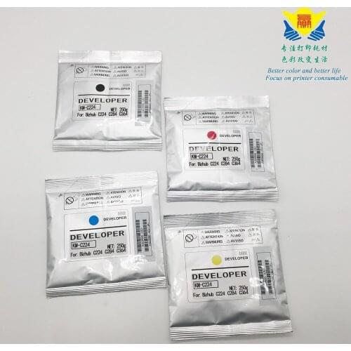 JIANYINGCHEN Compatible color Developer powder for Konicas Minolta Bizhub C224 C284 C364 laser printer (4bags/lot) 250g per bag