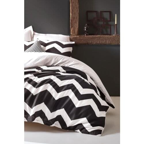Bedding Set With Pillowcase Duvet Cover Sets Bed Linen Sheet B&W Bigzigzag Double Queen Size Quilt Covers Bedclothes