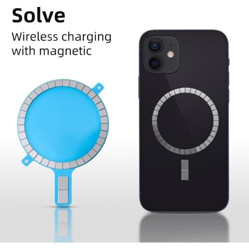 2pcs Mag safe For iPhone 11 Pro Max Case Strong Magnetic Mag Cover Wireless Charging Magnet For iphone 12 Xs X 8 7 for magsafe