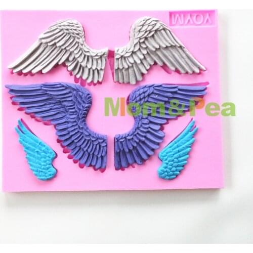 Mom&Pea 0701 Free Shipping Big Wings Shaped Silicone Mold Cake Decoration Fondant Cake 3D Mold