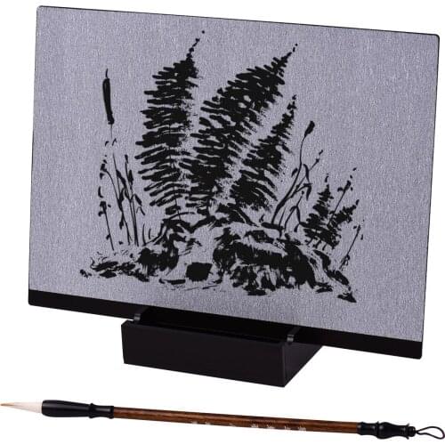Reusable Buddha Board Artist Board Paint with Water Brush&Stand Release Pressure Relaxation Meditation Art Mindfulness Relaxing