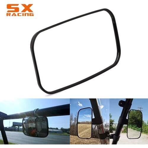 Motorcycle UTV Rear View Mirror Rearview Mirror With 35 45 55MM Clamp For Arctic Cat Pioneer Rhino Perimeter Polaris Rangers RZR