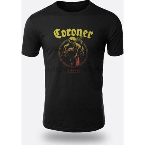 Coroner Punishment For Decadence Thrash Metal Black T-shirt Size S-3XL Mens
