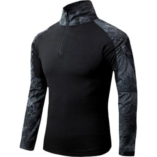Men Military Airsoft Combat Shirt Frog Shirt, Tactical Gear Multicam Typhon Lightweight Rapid Assault Long Sleeve Shirt