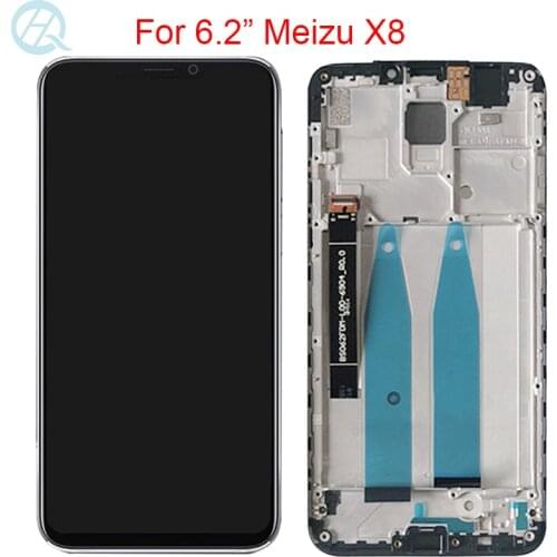 Original LCD For Meizu X8 Display With Frame Touch Screen Assembly 6.2" 2200*1080 For MEIZU X8 LCD Screen Repair Parts