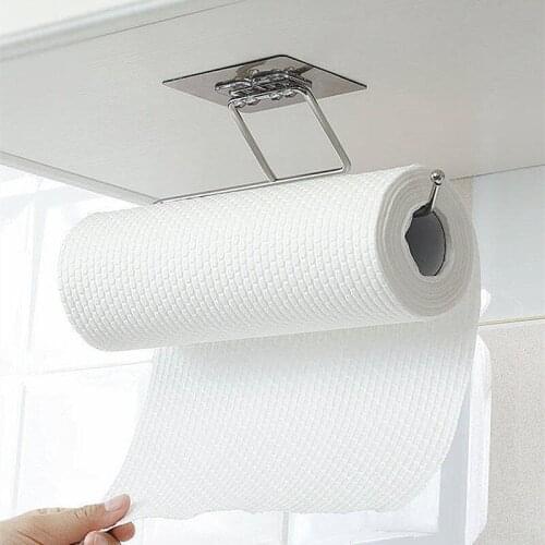 Hanging Bathroom Toilet Paper Holder Kitchen Toilet Tissue Holder Roll Hanging Towel Rack Stand Storage Rack Organizer Shelf