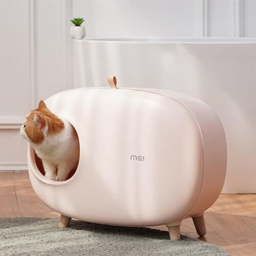 Semi-enclosed Cat Litter Box Anti-splash Cats Toilet Deodorant Kitten Training Bedpans Sandbox Supplies pet supplies