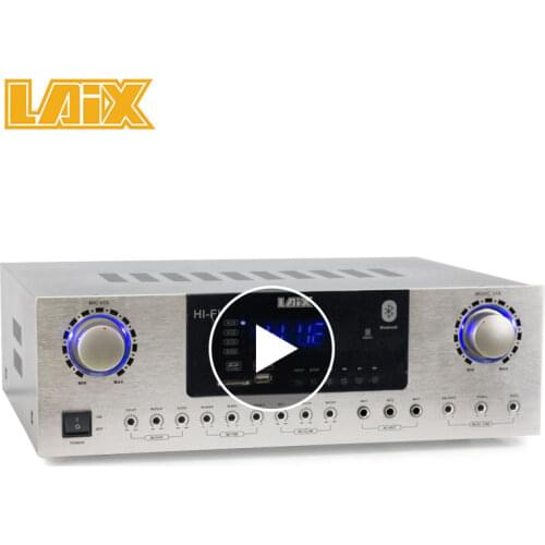 Professional sound-mixer power amplifier 2 channels with coaxial and optical input 160w Karaoke amplifier