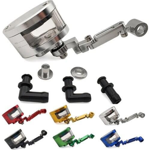 CNC Motorcycle Brake Fluid oil Reservoir Cup tank +support bracket For YAMAHA fjr1300 fz1 fz600 trx850 fzr400 fazer xjr400