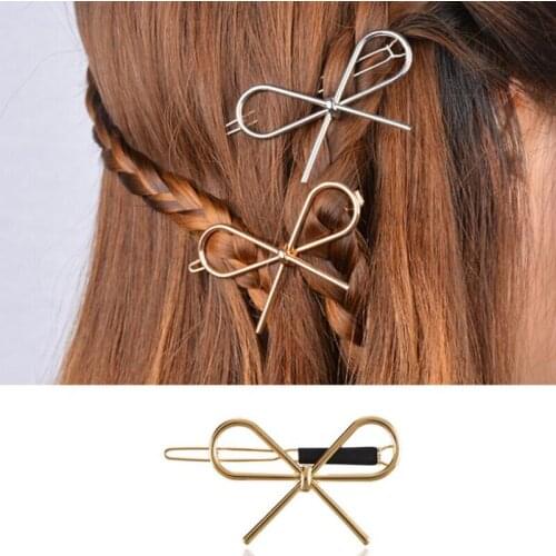 Shuangshuo Korean Style Bowknot Hair Jewelry Bow Hair Clip Bows Hair Accessories Wedding Engagement Jewelry Best Friend Gifts