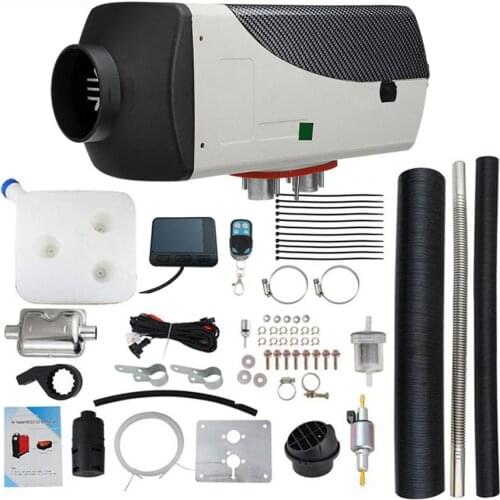 12V/24V 5KW/8KW Car Diesel Air Heater Diesel Parking Heater With LCD Thermostat Monitor & Remote Control For Trucks Buses Boats