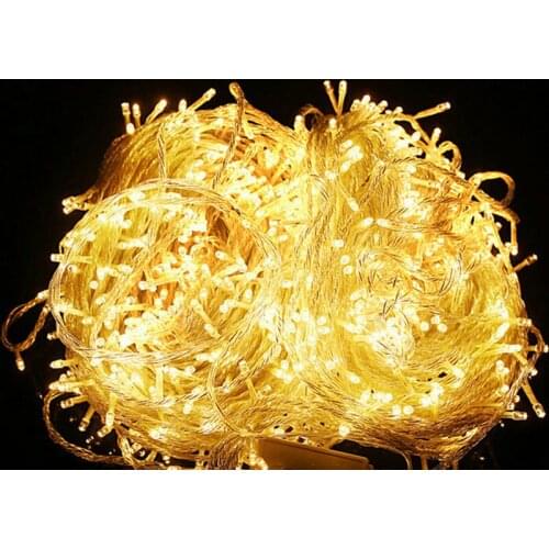 328ft 100M 600 LED String fairy Light Christmas Xmas Garden party garland decor 220V EU-WARM WHITE