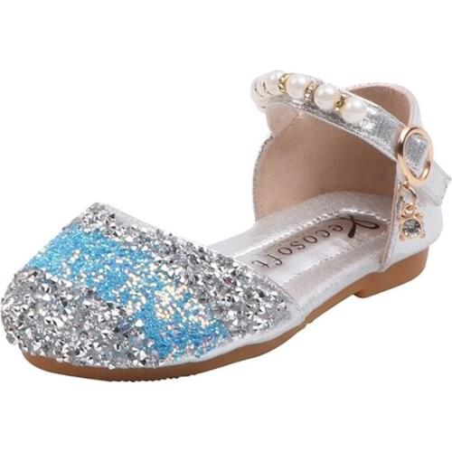 Spring Kids Girl Dance Shoes Bright Diamond Girls Shoes Performance Leather shoes Princess Party Dress Sandals zapatos femenino