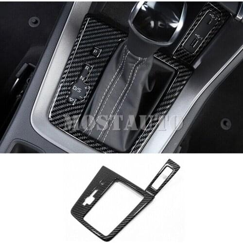For Audi Q3 (F3) 2019-2020 ABS Carbon Fiber Interior Inner Gear Box Panel Cover Trim 1pcs Car Accessories Interior Car Decor