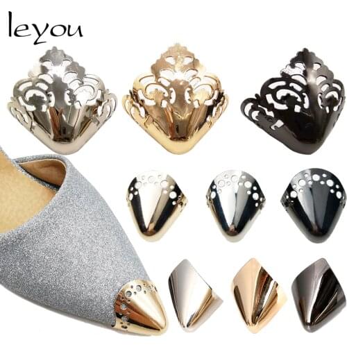 Women Shoe Toe Protector for Pointed Shoes Clips Accessories For Decoration Shoe Toe Cover Metal Shoe Decoration New
