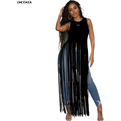 2019 women new summer o-neck sleeveless tassel splicing maxi dress fashion classic long dresses beach vestidos 3 color GLHY5047