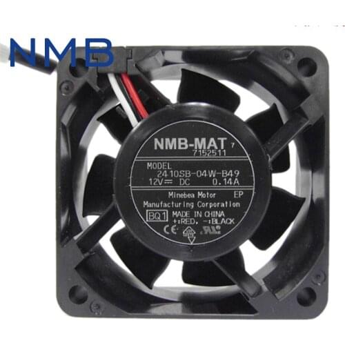 1pcs 2410SB-04W-B49 radiating cooling fan 6025 60*60*25mm 60mm for washer washing machine computer board 12V 0.14