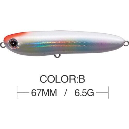 1pcs Fishing Lure Minnow Wobbler FloatingPencil 67mm 6.5g Bass Trolling Artificial Hard Bait Crankbait Carp Pesca Fishing Tackle