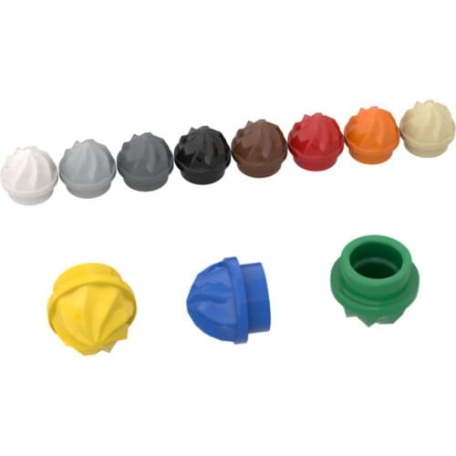 BuildMOC Compatible Assembles Particles 15470 Plate Round 1x1 with Swirled Top Building Blocks Parts DIY Educational Tech Toys