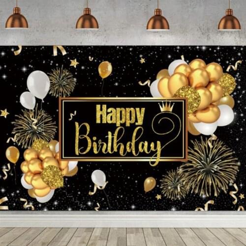 120x80cm Birthday Party Photography Backround Photographic Cloth Birthday Backdrop ​Reusable Happy Birthday Party Decoration