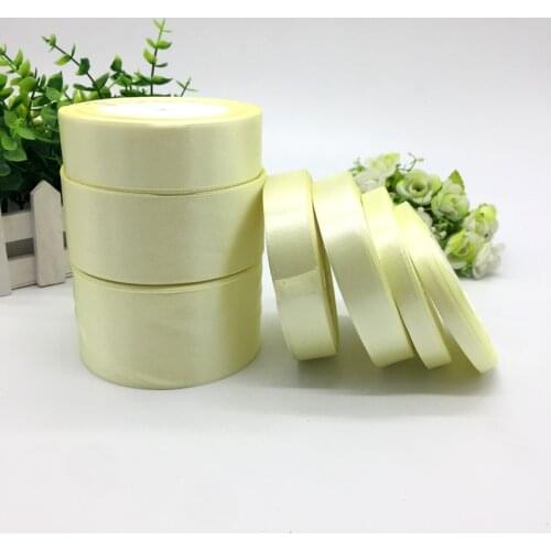 25 Yards 6 10 15 20 25 38 50mm Cream Silk Satin Ribbon For Wedding Party Decoration Invitation Card Gift Wrapping Supplies