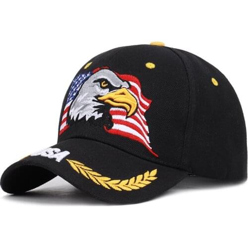 American Flag USA Eagle Baseball Hat Cap for Women Men Adjustable 3D Embroidered USA Flag Eagles Hat American Baseball Cap